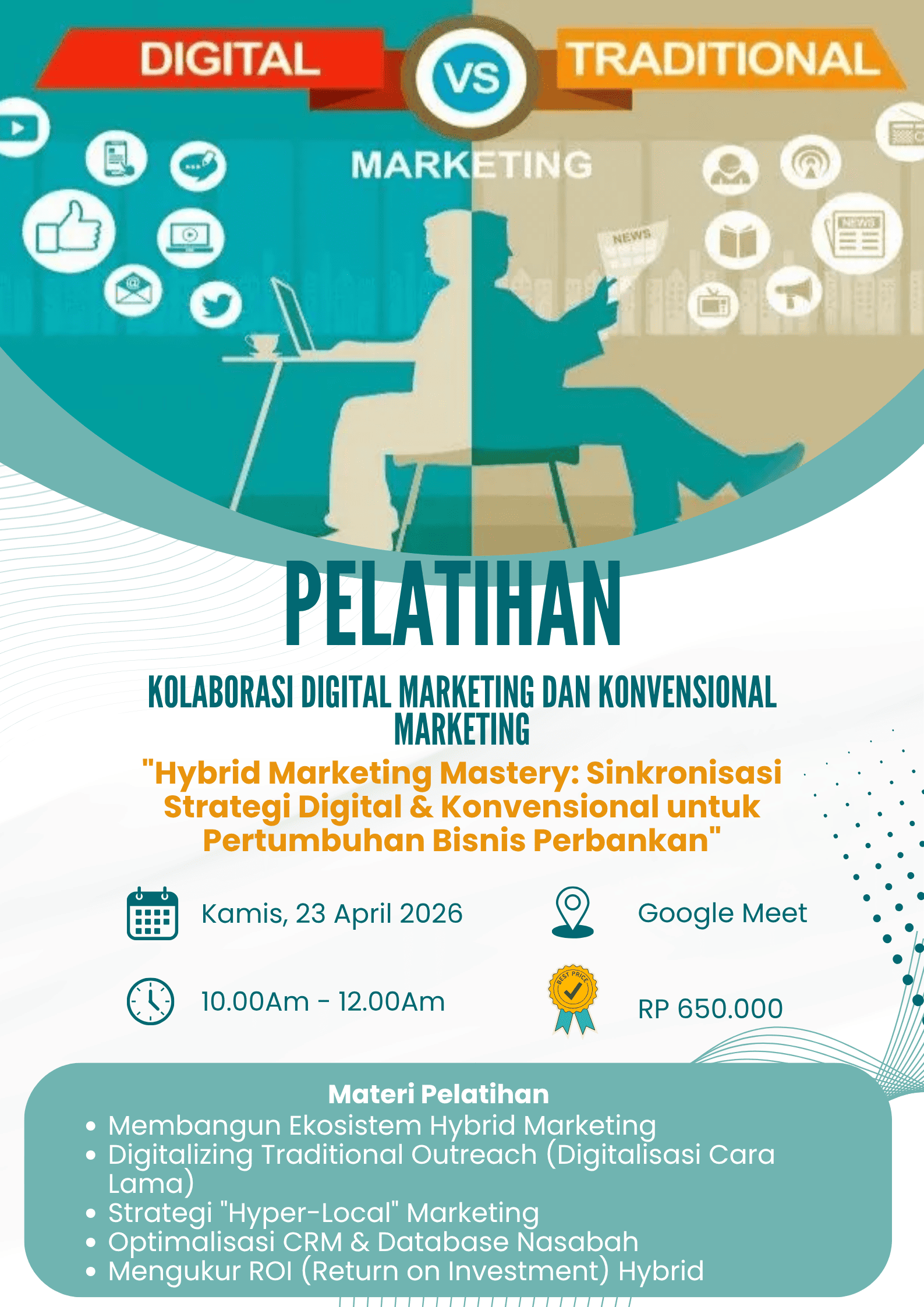 Pelatihan Kolaborasi Digital Marketing dan Konvensional Marketing